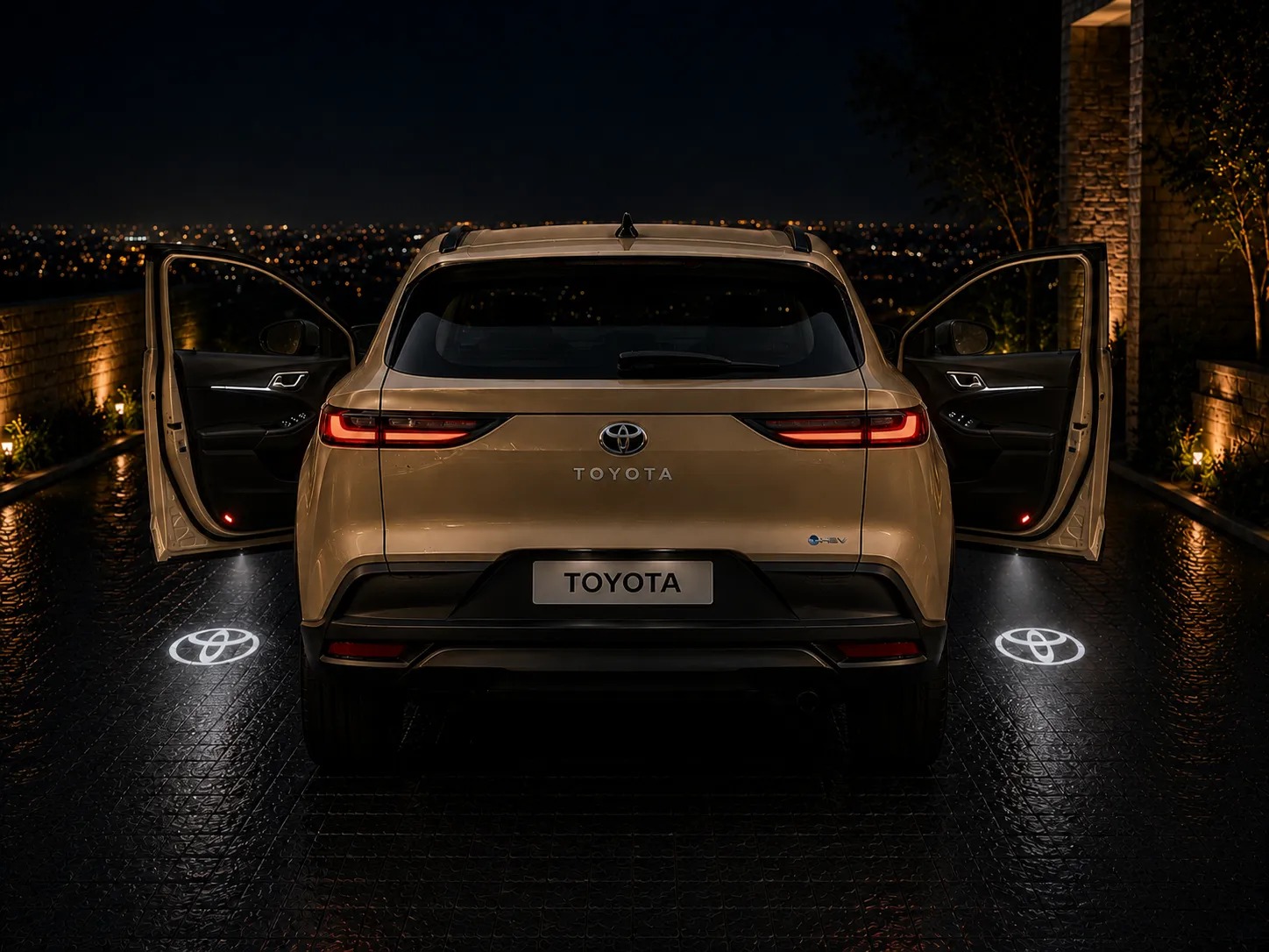 Toyota posterior dorado